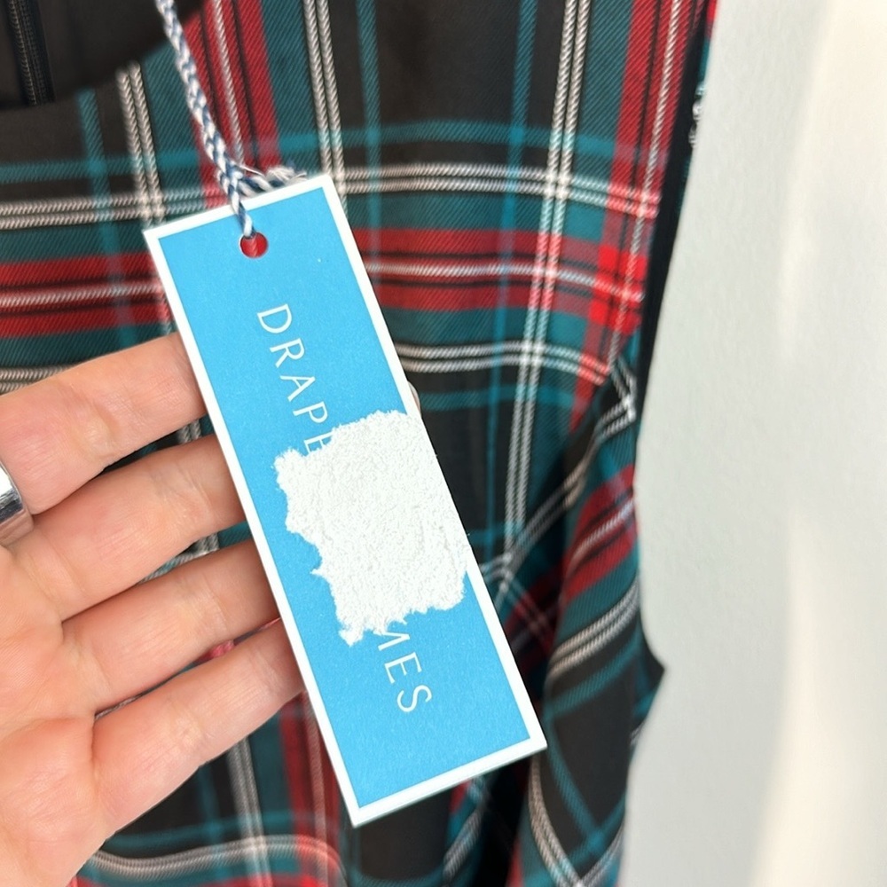 NWT Draper James Georgia Tartan Plaid Love Circle Waist Tree Dress Size 14 - Picture 12 of 16